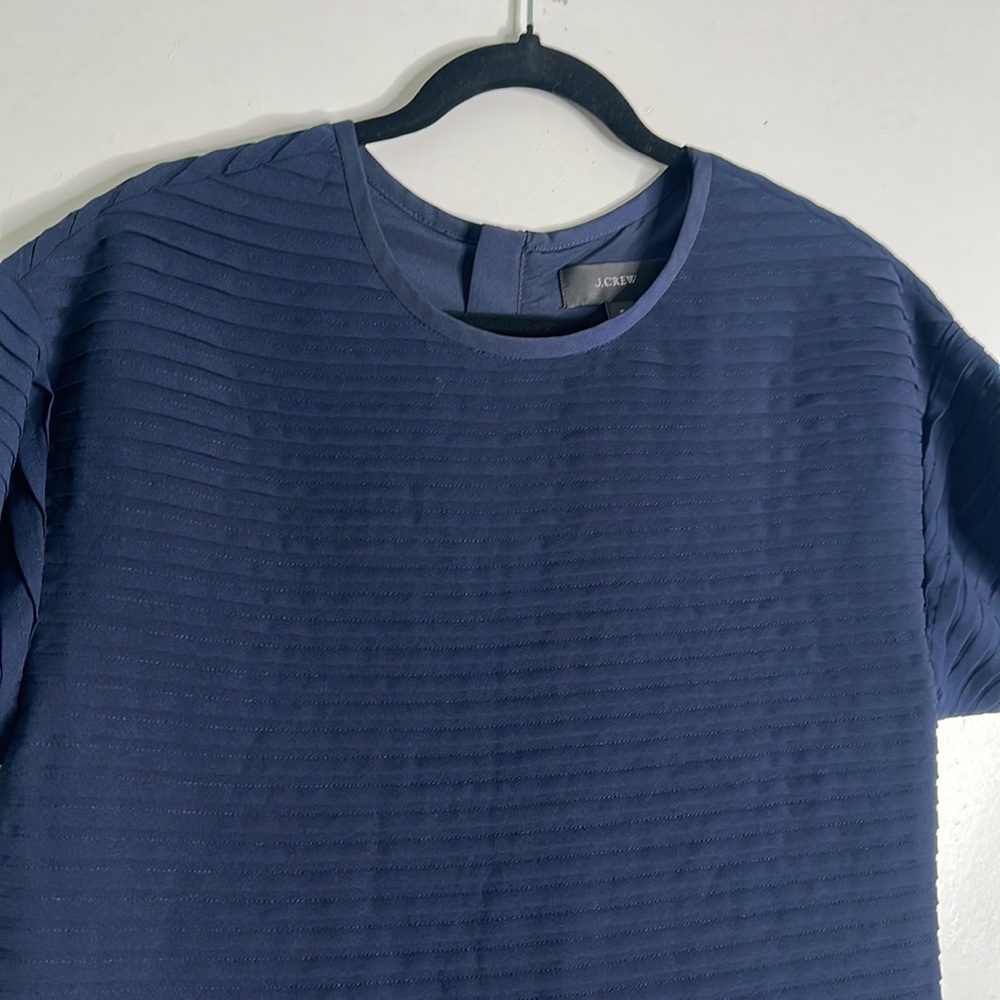 J crew navy blue pleated mini dress size 8 - Picture 8 of 13